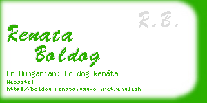renata boldog business card