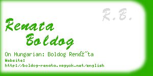 renata boldog business card